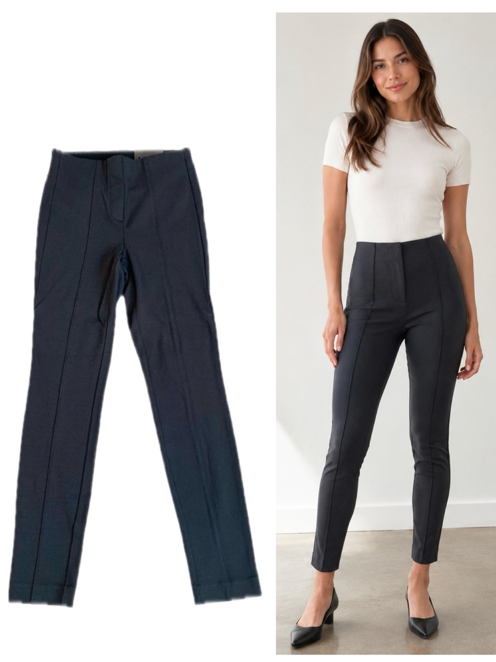 Rw&co. gray high-rise leggings pants Sz XS NWT